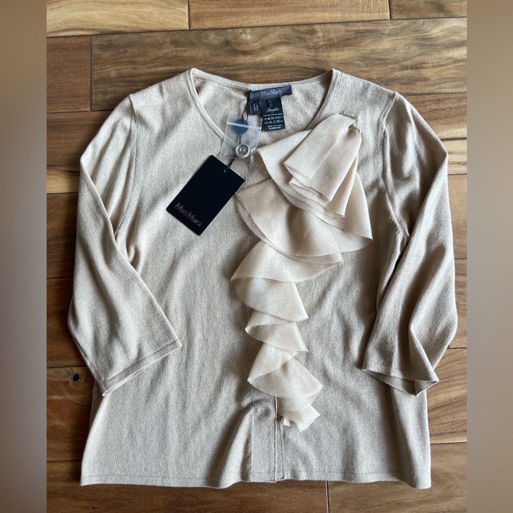 NEW MaxMara Silk-Cashmere Blouse & Understank